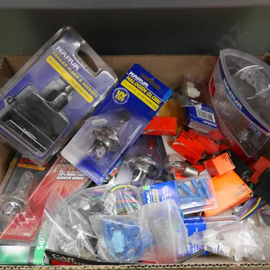 box of automotive electrical items
