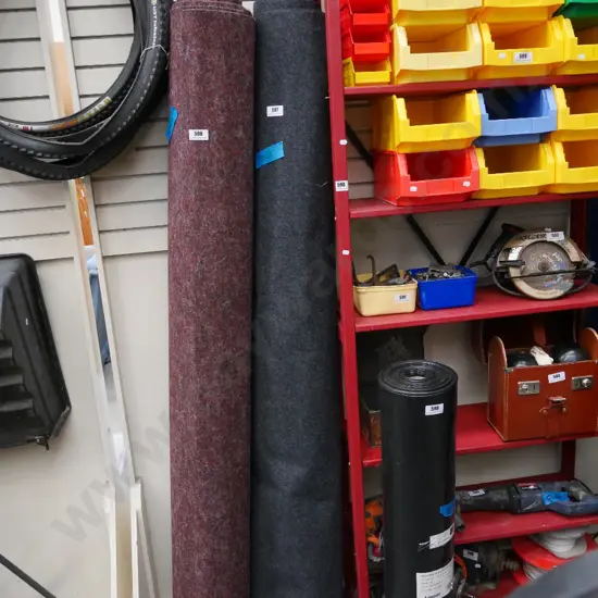 roll of black caravan awning carpet W-2m L-6m