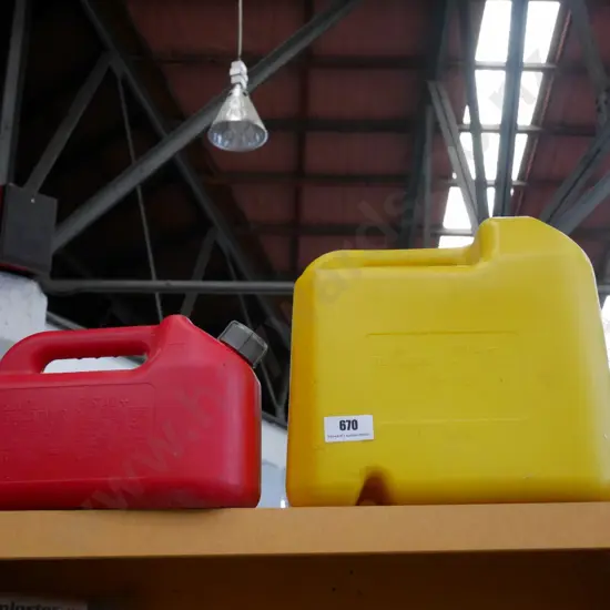 2 petrol containers