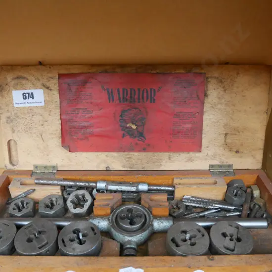 Warrior wood cased tap and die set
