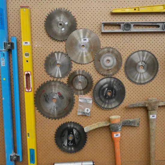 numerous saw blades