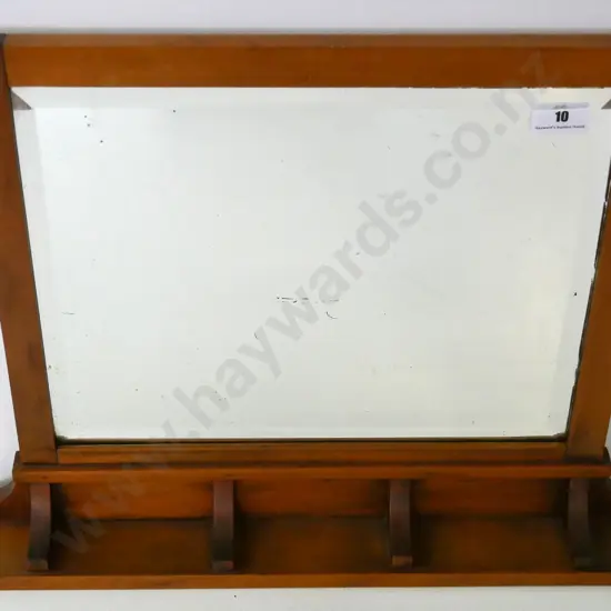 wall or table-top bevelled mirror in rimu frame H-560 W-730