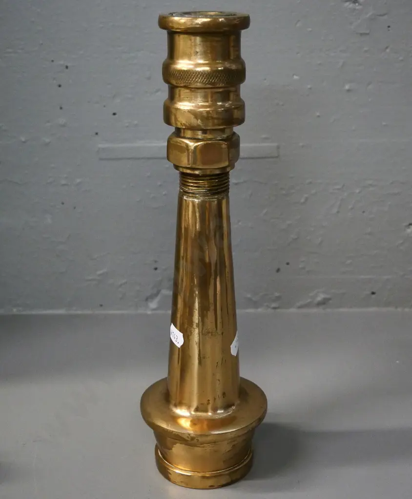 heavy brass NZ Fire Branch fire hose nozzle L-310 Image 1++