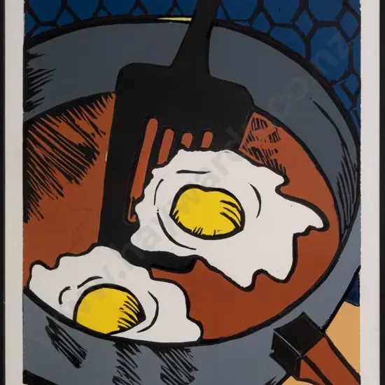 Ray T. Sheppard 1991 - framed limited edition print #3/8 - "Fried Eggs" H-430 W-310