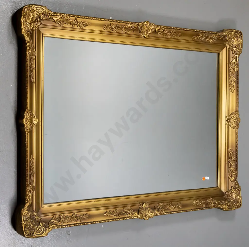 gilt framed wall mirror H-800 W-1070 Image 1++