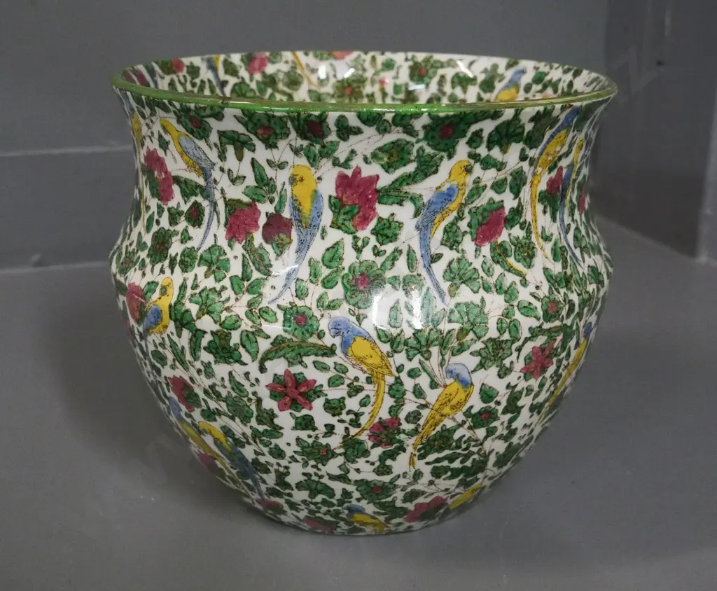 Royal Doulton Persian pattern small jardiniere - some rubbing on rim & crazing inside H-180 D-220 Image 1++