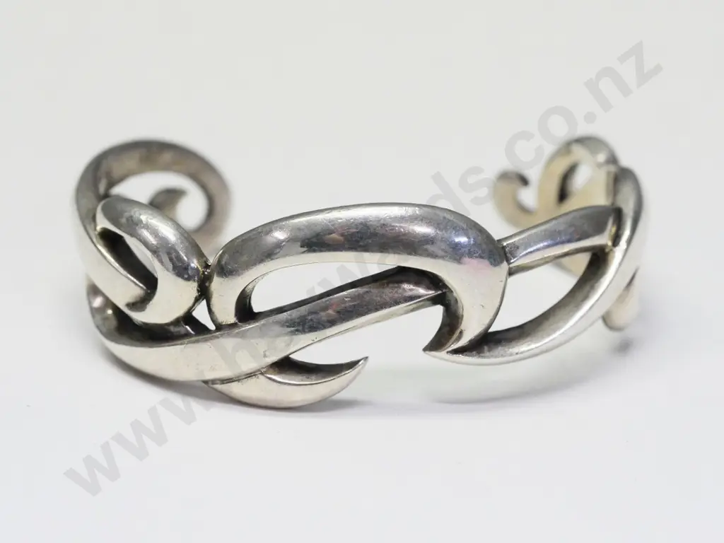 silver cuff bangle stamped 925 Image 1++