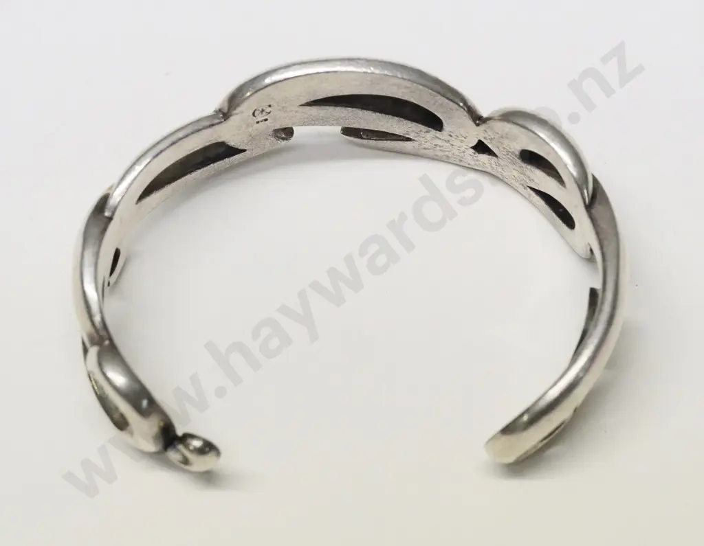 silver cuff bangle stamped 925 Image 1++