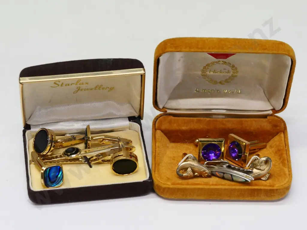 4 pairs of asstd cufflinks & 2 asstd tie clips Image 1++
