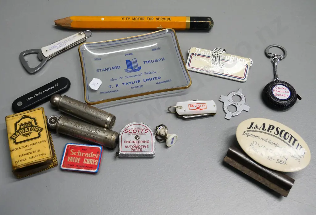 assorted automotive and engineering advertising items - Dunedin and other NZ locations Image 1++