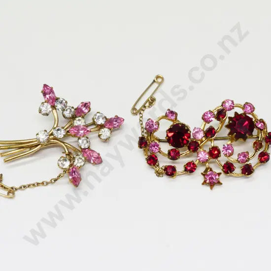 2 costume brooches