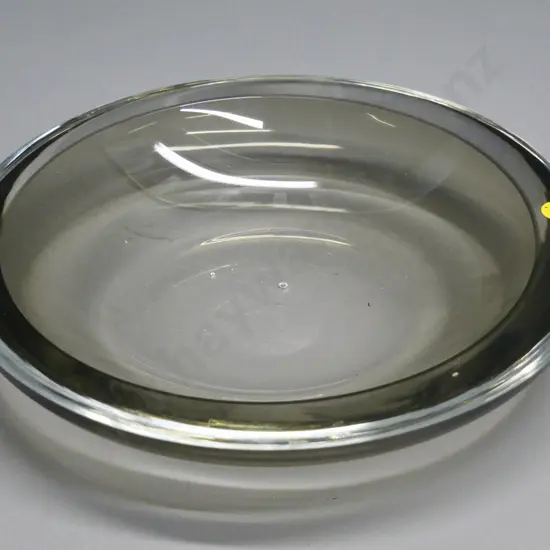 large art glass smoked colour bowl - diameter 250