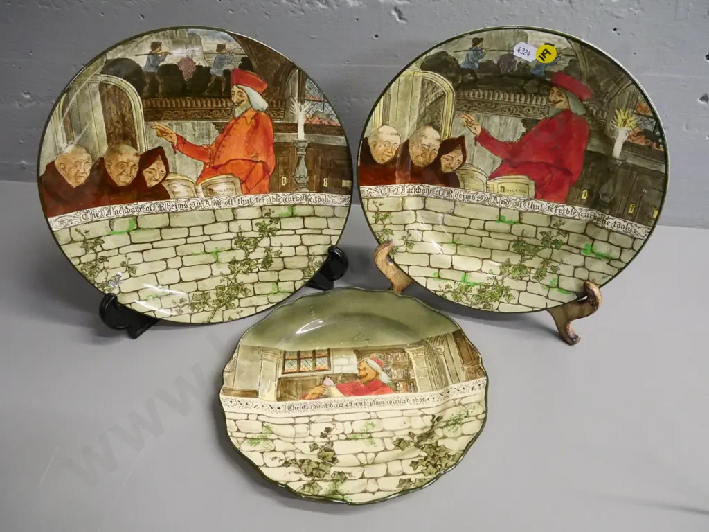 3 Royal Doulton Jackdaw of Rheims plates, largest is D-260 Image 1++