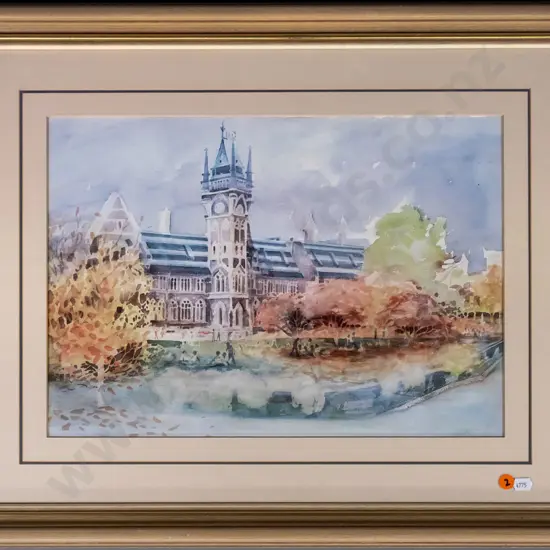 framed Douglas Chowns  print - University of Otago H-300 W-420