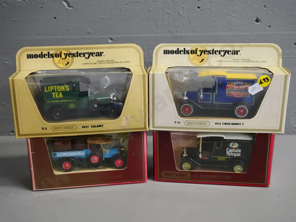 4 Matchbox Models of Yesteryear model vehicles in original packaging - delivery trucks Image 1++