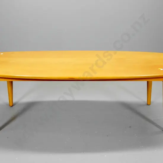 mid-century solid timber coffee table H-400 L-1200 W-590