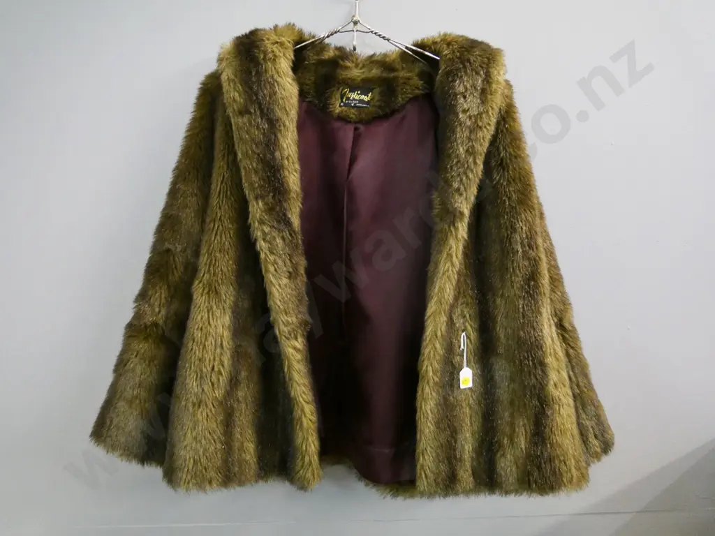 Furricoat faux fur jacket - label for D. Eliis Auckland Image 1++