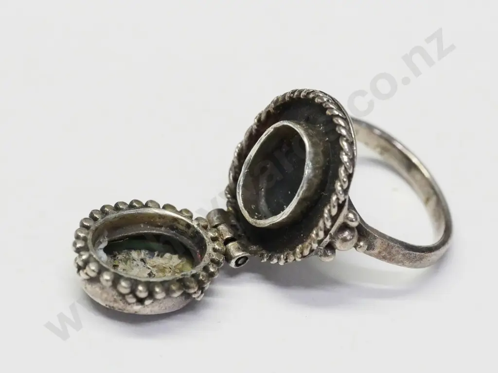 silver hinged ring stamped 925 Image 1++