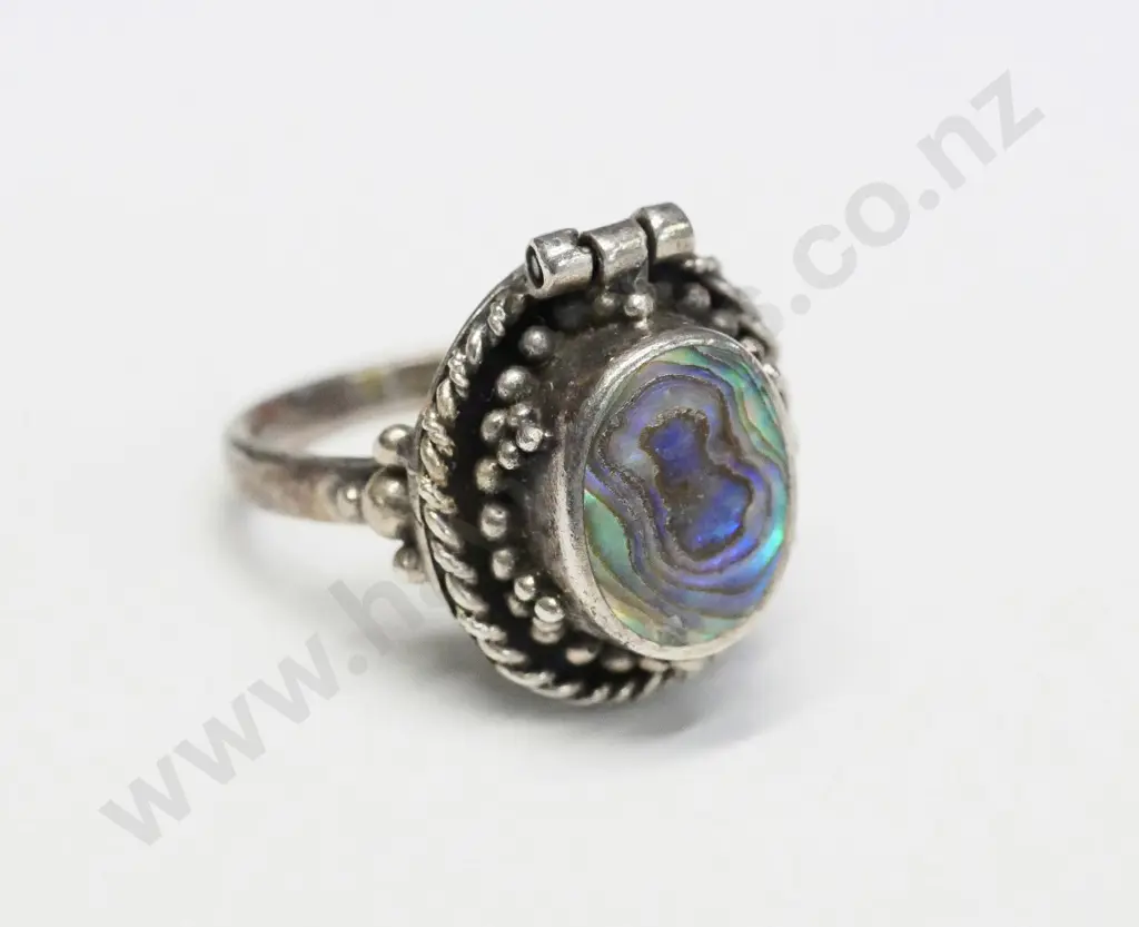 silver hinged ring stamped 925 Image 1++