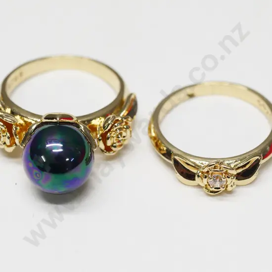 silver 2 ring set stamped S925