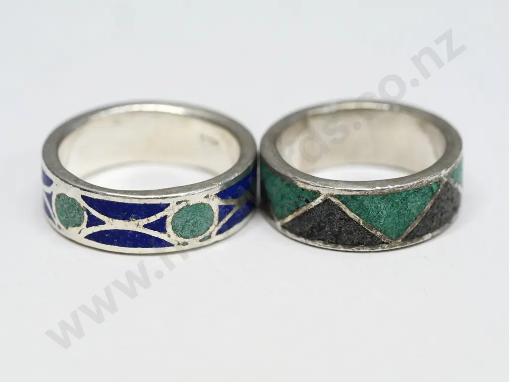 2 silver rings stamped 925 Image 1++