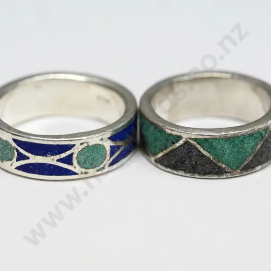 2 silver rings stamped 925