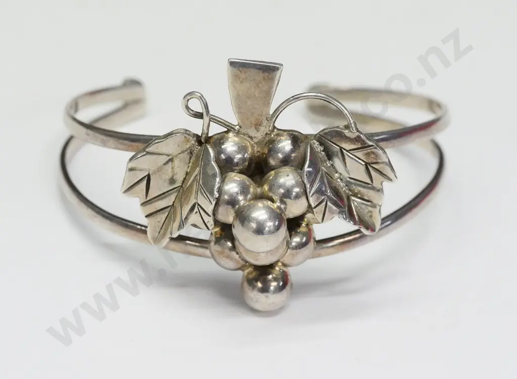 silver cuff bangle stamped 925 Image 1++