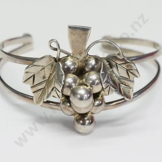 silver cuff bangle stamped 925