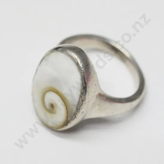 silver white stone dress ring stamped 925