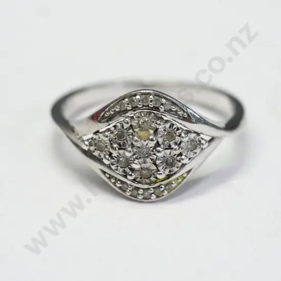 silver cz dress ring