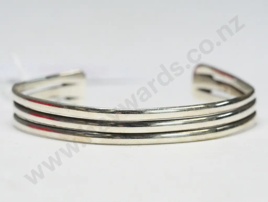 silver cuff bangle stamped 925 Image 1++