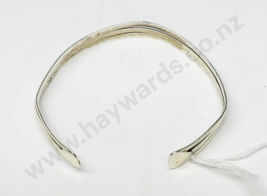 silver cuff bangle stamped 925 Image 1++