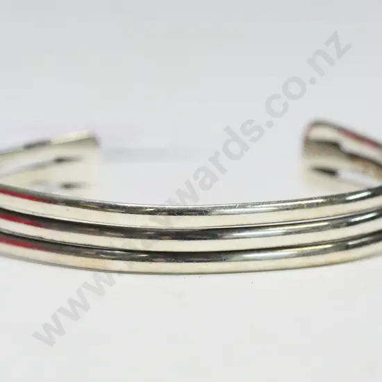 silver cuff bangle stamped 925