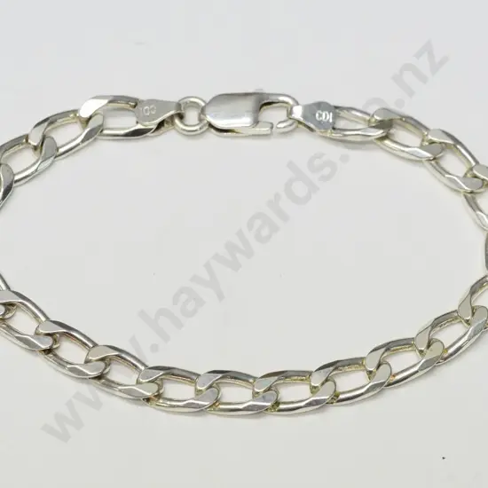 silver link bracelet stamped 925 NZ