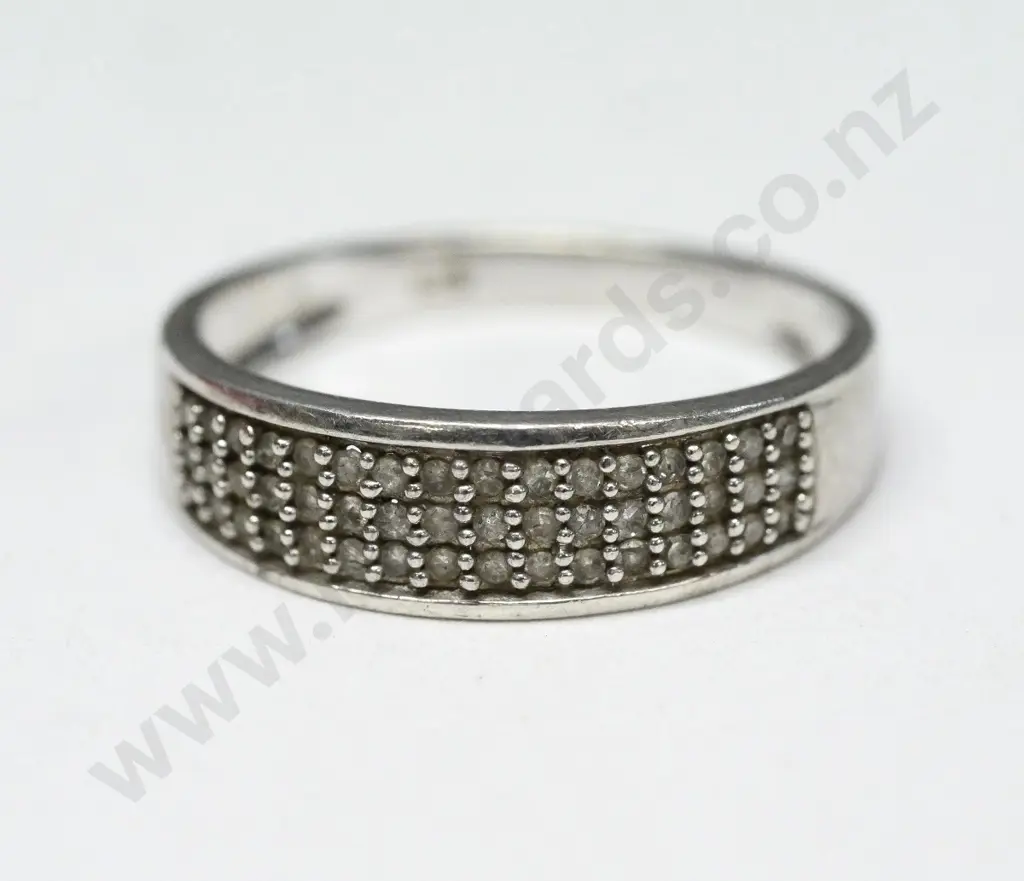 silver cz dress ring Image 1++