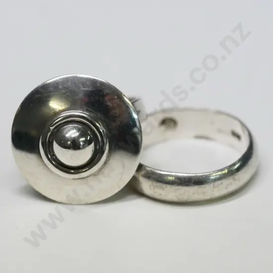 2 silver rings both stamped 925