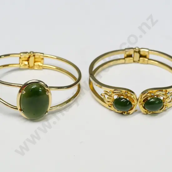 2 jade bangles no markings