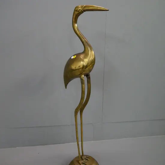 tall cast brass heron figure H-680 W-230