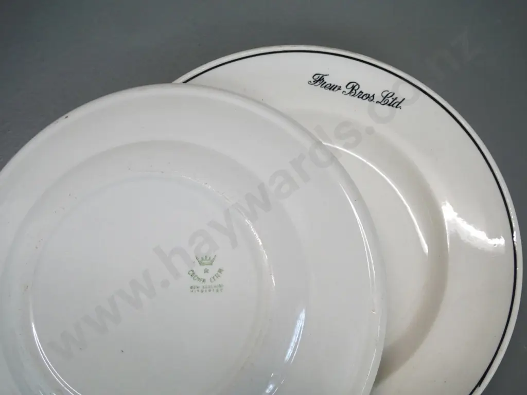 30 Crown Lynn plates with Frew Bros. Ltd. logo Image 1++