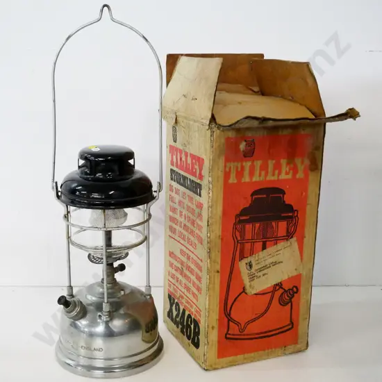 vintage Tilley white spirit lantern H-330 W-160 with original box