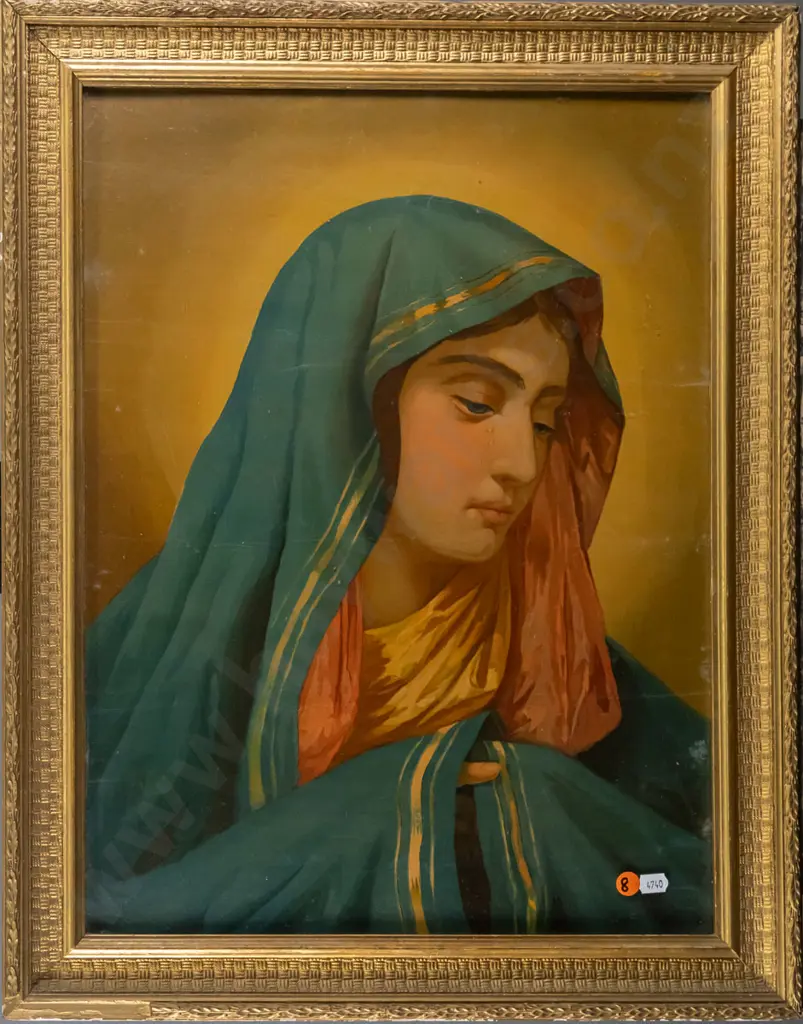 framed religious print H-490 W-360 Image 1++