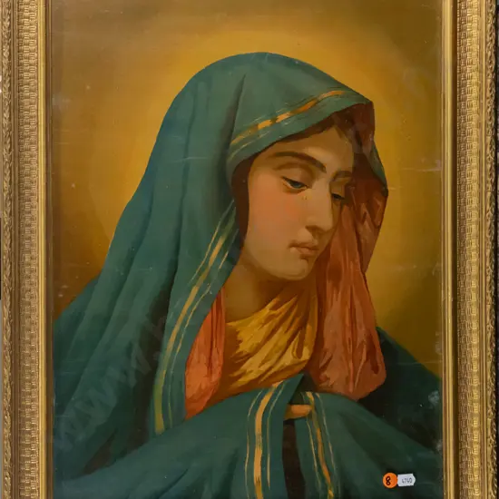 framed religious print H-490 W-360