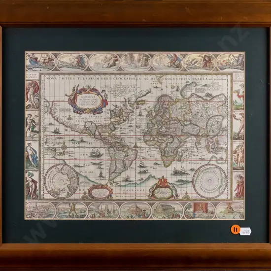 framed print - map H-240 W-320