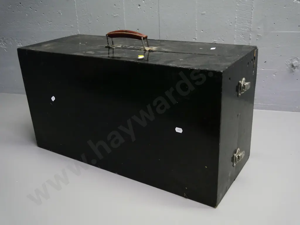 vintage set of 4 bird cages in folding wooden case H-330 L-630 D-260 closed Image 1++