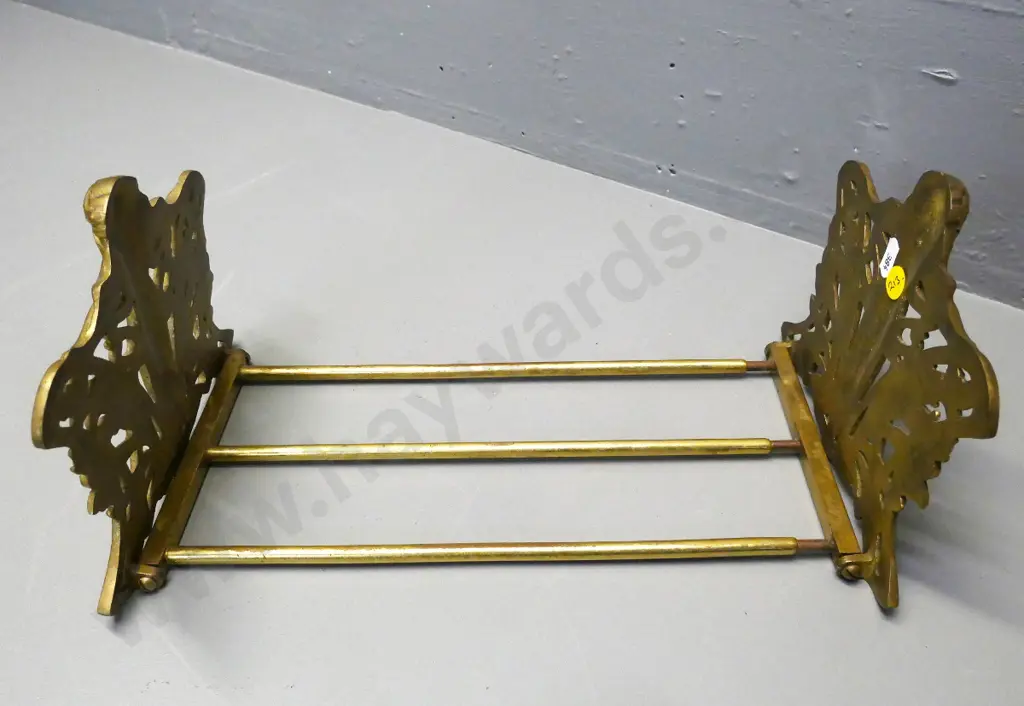 art deco style cast brass extending book-ends H-150 W-330 in closed position Image 1++