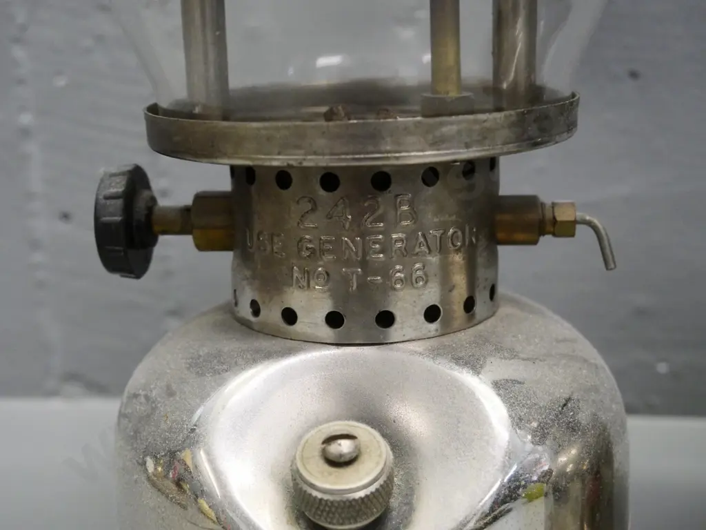 2 dark green enamel Coleman white spirit lanterns H-330 W-160 Image 1++