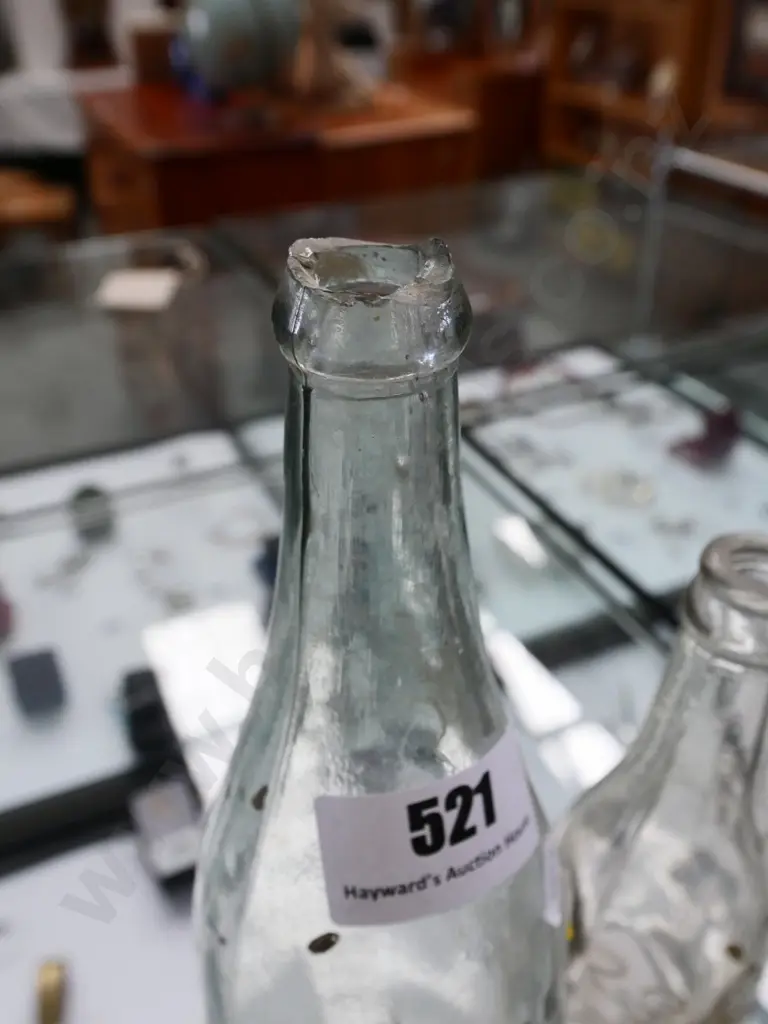 2 vintage New Zealand bottles - HC Buckham Queenstown (broken rim) H-300 and Ballin Bros Christchurch Image 1++