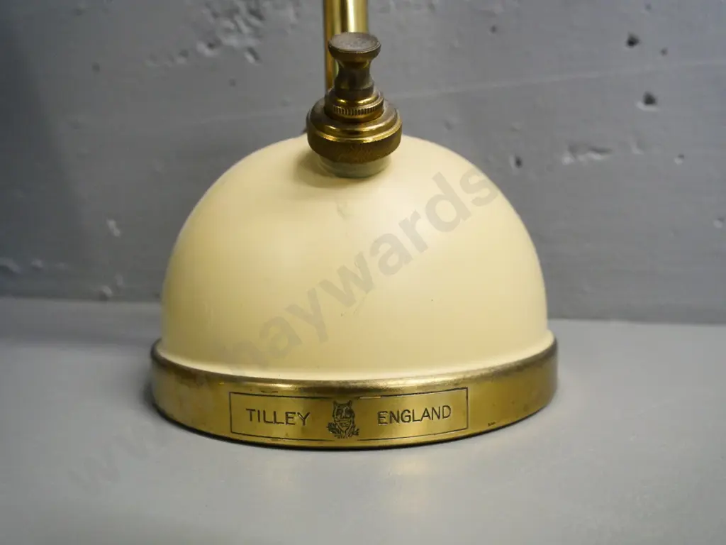 vintage Tilley white spirit lantern with brass band around base H-420 Image 1++