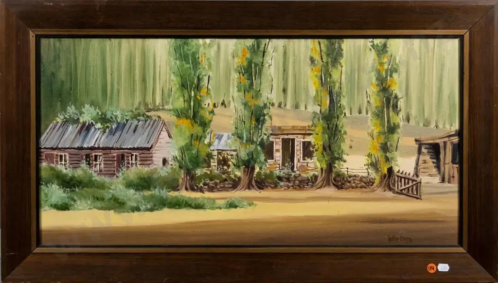 Pauline Berry - framed oil "Sefferstown Moke Creek Ghost Town" 320 W-650 Image 1++