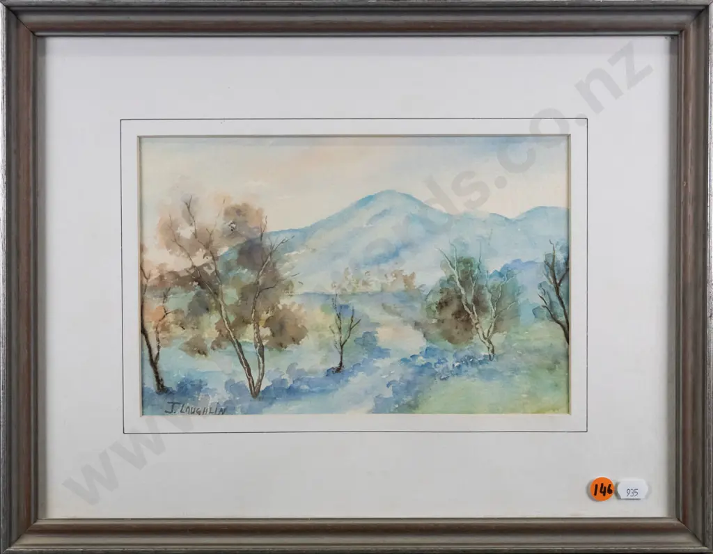 J Laughlin framed watercolour - landscapes  Largest H-160 W-250 Image 1++